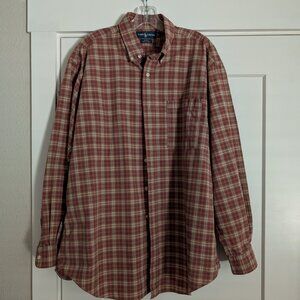 RALPH LAUREN POLO CLASSIC FIT Men’s Plaid Button Front Shirt, Large